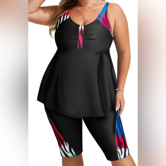 HANNA NIKOLE Tankini Swim Set Size 18W - Picture 6 of 8